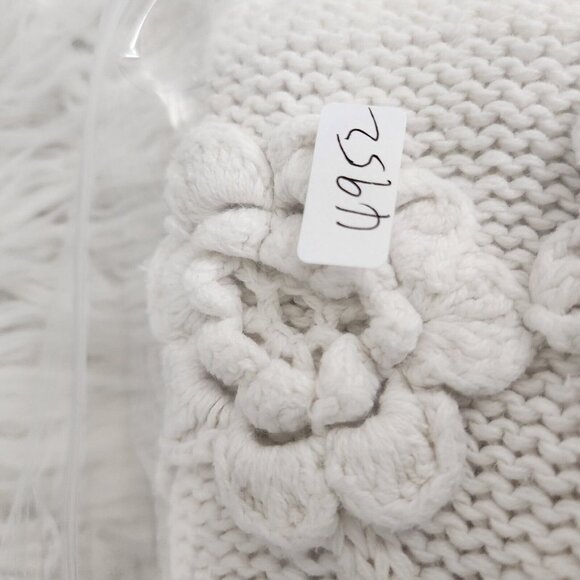 Vintage Shenanigans Women's M Hand Knit Sweater Floral Tunic Grandmacore Cottage - Picture 14 of 14